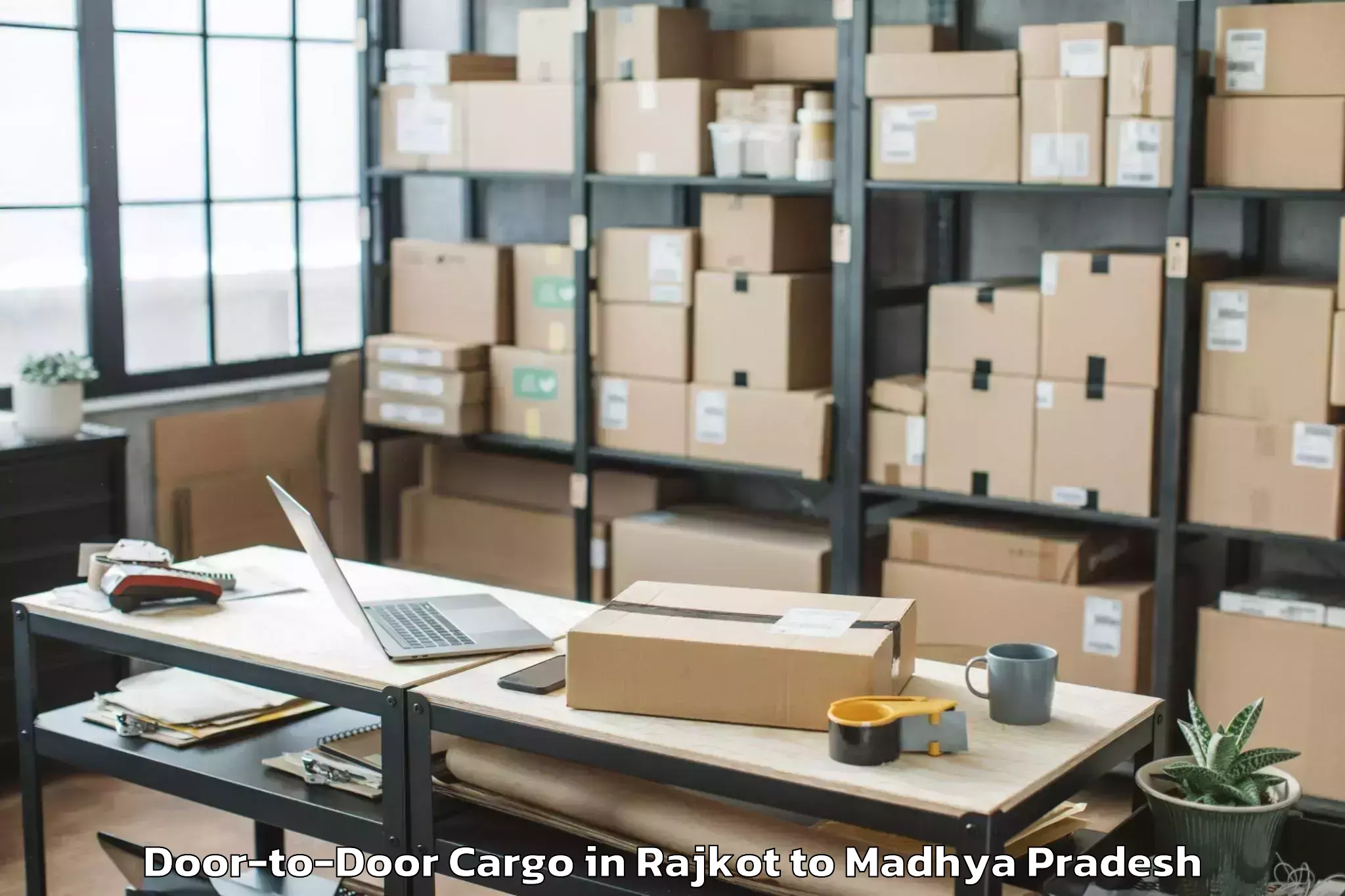 Leading Rajkot to Kolaras Door To Door Cargo Provider